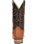El General Men’s Leather Cowboy Boots - Made in Mexico - Embossed Elephant Print - Cognac 45769
