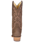 El General Women's Leather Cowboy Boots - Made in Mexico - Nubuck Camel Brown 45778