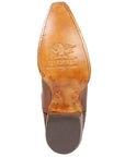 El General Women's Leather Cowboy Boots - Made in Mexico - Honey Brown 45781