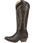 Embroidered Women's Western Boots With Leather Sole