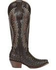 Embroidered Women's Western Boots With Leather Sole