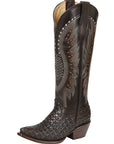Embroidered Women's Western Boots With Leather Sole