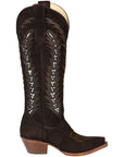 El General Women's Embroidered Western Boots in Dark Brown