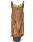 El General Women’s Fringe Western Boots - Honey 45799