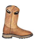 El General Men's Leather Work Boots - Made In Mexico - Embossed Elephant Print - Honey 45807