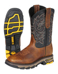 El General Men's Leather Work Boots - Made In Mexico - Redwood Brown 45811