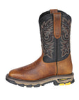 El General Men's Leather Work Boots - Made In Mexico - Redwood Brown 45811