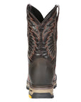 El General Men's Leather Work Boots - Made In Mexico - Embossed Caiman Print - Cognac 45815