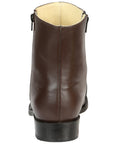 El Besserro Men's Premium Goat Leather Ankle Boot with Zipper - Made in Mexico - Brown 45828
