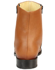 El Besserro Men's Leather Ankle Boot with Double Zipper - Made in Mexico - Brandy 45829