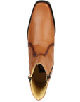 El Besserro Men's Leather Ankle Boot with Double Zipper - Made in Mexico - Brandy 45829