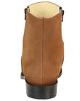 El Besserro Men's Leather Ankle Boot with Double Zipper - Made in Mexico - Nubuck Tan 45830