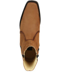 El Besserro Men's Leather Ankle Boot with Double Zipper - Made in Mexico - Nubuck Tan 45830