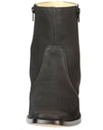 El Besserro Men's Leather Ankle Boot with Double Zipper - Made in Mexico - Nubuck Black 45831