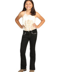 Girls Centenario Premium Bootcut Jeans - Black Denim 45835