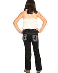Girls Centenario Premium Bootcut Jeans - Black Denim 45835
