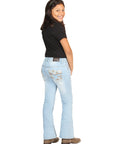 Girls Centenario Premium Bootcut Jeans - Light Blue Denim 45837