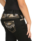 Girls Centenario Premium Bootcut Jeans - Black Denim 45838