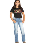 Girls Centenario Premium Bootcut Jeans - Light Blue Denim 45840