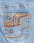 Girls Centenario Premium Bootcut Jeans - Blue Denim 45908
