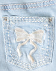 Girls Centenario Premium Bootcut Jeans - Light Blue Denim 45910