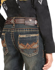 Boys Centenario Premium Bootcut Jeans - Tinted Green Denim 45911