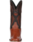 Men's El General Western Boot Lizard Print Leather - Cognac 45930