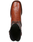 Men's El General Western Boot Lizard Print Leather - Cognac 45930