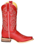 Women's El General Western Boot Crack Leather- Red 45932