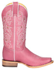 Women's El General Western Boot Crack Leather- Pink 45933