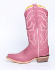 El General Women's Snip Toe Leather Cowboy Boot - Made in Mexico - Pink 45938