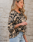 Camilla Bracelet Sleeve Boho Blouse