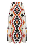 Baha Ranch San Antonio Aztec Tiered Prairie Maxi Skirt