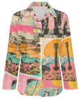 Baha Ranch Pop Western Wanted Collage Button Up Shirt
