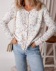 Vienna Rhinestone Decor Confetti Sweater