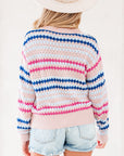 Amelia Patterned Drop Shoulder Sweater
