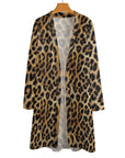 Baha Ranch Retro Pop Western Leopard Lightweight Cardigan