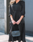 Natasha Sleeve Tiered Maxi Dress