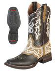El General Rodeo Boot — Crazy Brown with Embroidery
