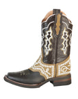 El General Rodeo Boot — Crazy Brown with Embroidery