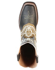 El General Rodeo Boot — Crazy Brown with Embroidery