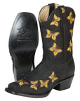 El General Womens Rodeo Boot — Nubuck Black
