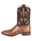 El General Rodeo Boot in Printed Ostrich Shedron