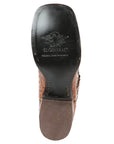 El General Rodeo Boot in Printed Ostrich Shedron