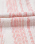Stripe Half Buttoned Short Sleeve Blouse