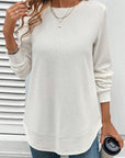 Allison Waffle Long Sleeve Top