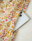 Floral Frilled Trim Smocked Cuff Dress