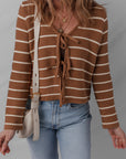 Lilly Striped Knit Cardigan Sweater