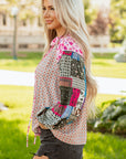 Solirina Shoulder Bubble Sleeve Blouse