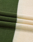 Plus Size Stripe Colorblock Notched Neck Sweater